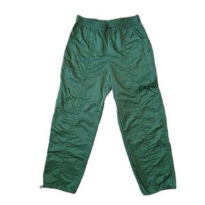 Wild Fable Women's Green Topstitch High Rise Relaxed Fit Parachute Pants Medium